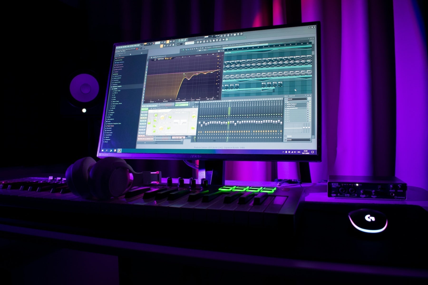 Wavetable synthesizer interface with position automation visible in a neurofunk production session